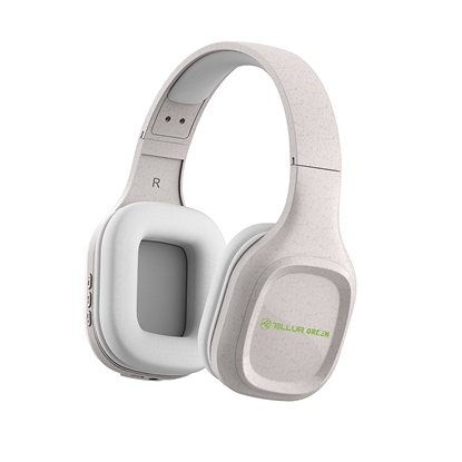Attēls no Tellur Green Bluetooth Over-Ear Headphones Pulse Foldable cream