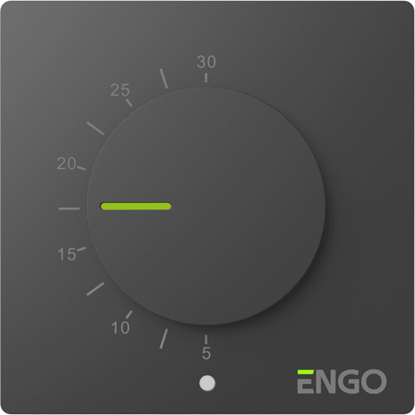 Attēls no Telpas termostats ENGO Simple, melns, 230V