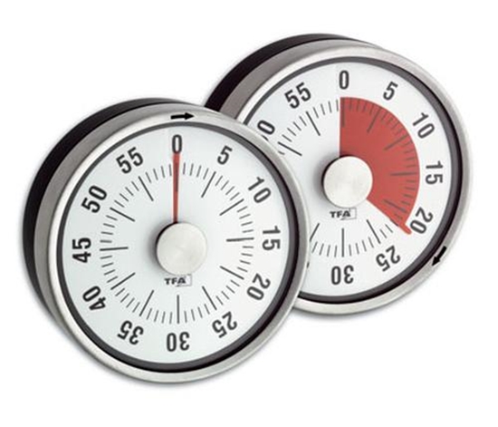 Picture of TFA 38.1028.10      black/silver puck kitchen timer
