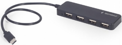 Picture of USB Centrmezgls Gembird 4-port USB Type-C Black