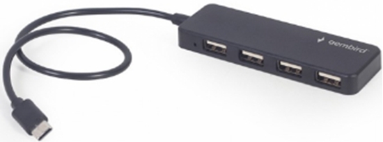 Picture of USB Centrmezgls Gembird 4-port USB Type-C Black