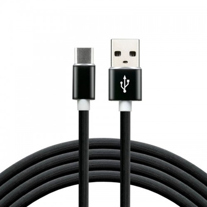 Изображение USB-C 3.0 male / USB A male 1.0m everActive CBS-1CB 3.0A melns iepakojumā 1 gb.