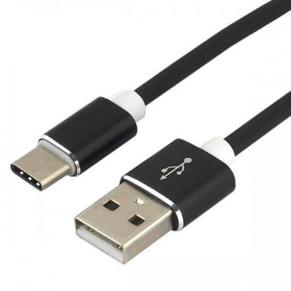 Изображение USB-C 3.0 male / USB A male 1.5m everActive CBS-1.5CB 3.0A melns iepakojumā 1 gb.