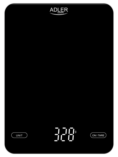 Изображение Adler | Kitchen Scale | AD 3177b | Maximum weight (capacity) 10 kg | Black