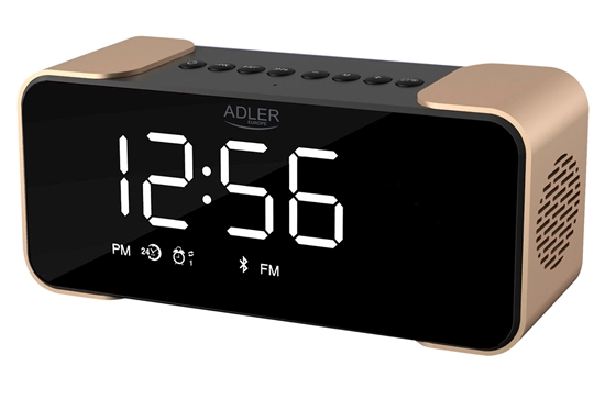 Изображение Adler | AD 1190 | Wireless alarm clock with radio | W | AUX in | Copper/Black | Alarm function