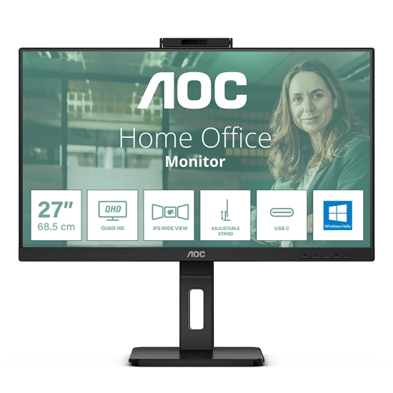 Picture of AOC Q27P3QW computer monitor 68.6 cm (27") 2560 x 1440 pixels Quad HD Black