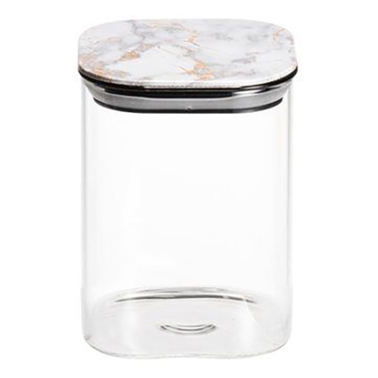 Изображение Bakalejas trauks Maku stikla, marmora stila vāks 0,85 L balt