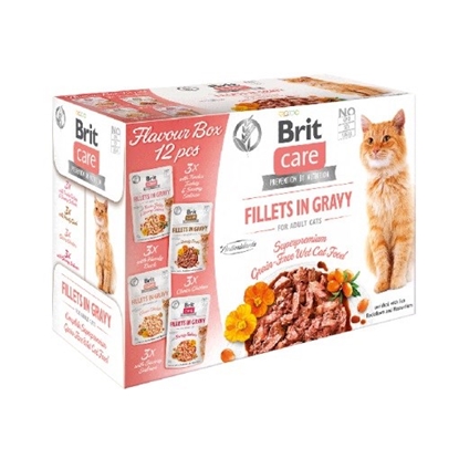Attēls no BRIT Care Cat Adult Fillets in Gravy - wet cat food - 12x 85g