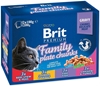Picture of BRIT Cat Pouches Family Plate - wet cat food - 12 x 100g