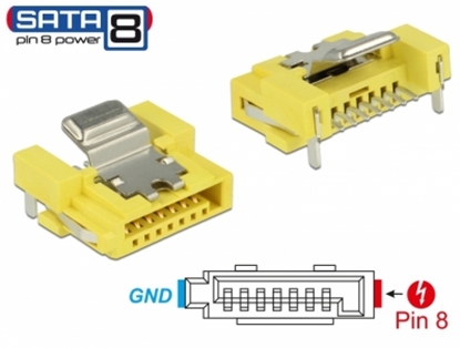 Attēls no Delock Connector SATA 6 Gb/s receptacle 8 pin power