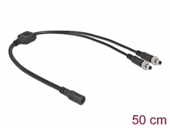 Изображение Delock DC Splitter Cable 5.5 x 2.1 mm 1 x female to 2 x male screwable