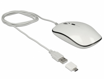 Attēls no Delock Optical 4-button USB Type-A + USB Type-C™ Desktop Mouse
