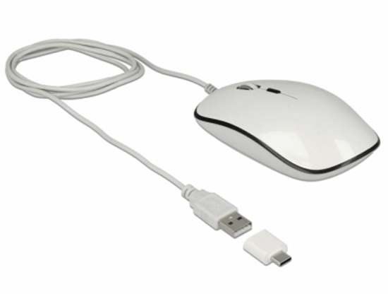 Picture of Delock Optical 4-button USB Type-A + USB Type-C™ Desktop Mouse
