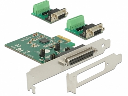 Attēls no Delock PCI Express Card > 2 x Serial RS-422/485 ESD protection optional surge protection
