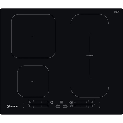 Picture of Indesit IB 65B60 NE Black Built-in 59 cm Zone induction hob 4 zone(s)