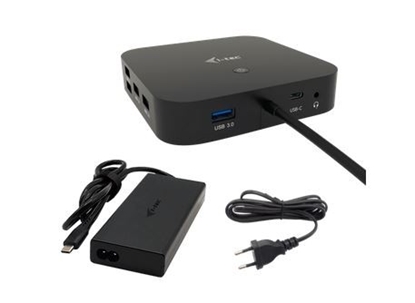 Attēls no i-tec USB-C HDMI Dual DP Docking Station with Power Delivery 100 W + Universal Charger 100 W