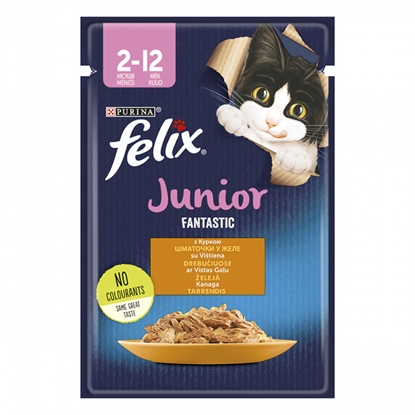 Attēls no Konservi kaķiem Felix fantastic junior (vista) 85g