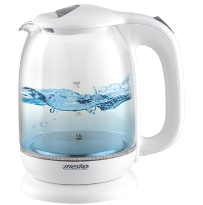 Picture of Mesko | Kettle | MS 1302w | Electric | 2200 W | 1.7 L | Glass | 360° rotational base | White