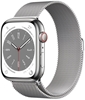 Picture of Apple Watch 8 GPS + Cellular 45mm Stainless Steel Milanese Loop, silver (MNKJ3EL/A)