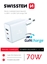 Picture of Swissten GaN Travel Charger 2 x USB-C / USB / 70W
