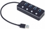 Picture of USB Centrmezgls Gembird USB 3.1 Powered 4-port Hub with Switches Black