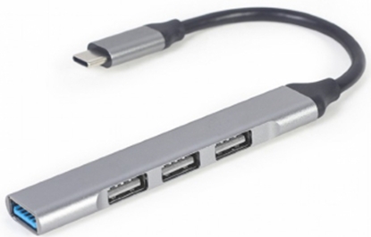 Picture of USB Centrmezgls Gembird USB Type-C 4-port Silver