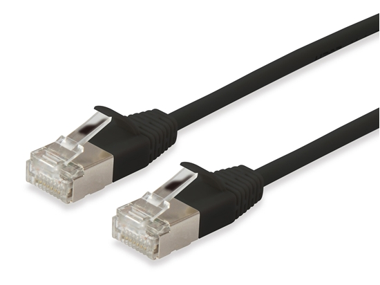 Изображение Equip Cat.6A F/FTP Slim Patch Cable, 0.5m, Black