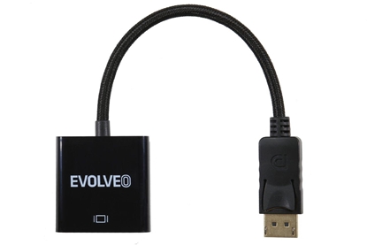 Attēls no Adapter AV Evolveo DisplayPort - D-Sub (VGA) czarny (EV-DP-VGA)
