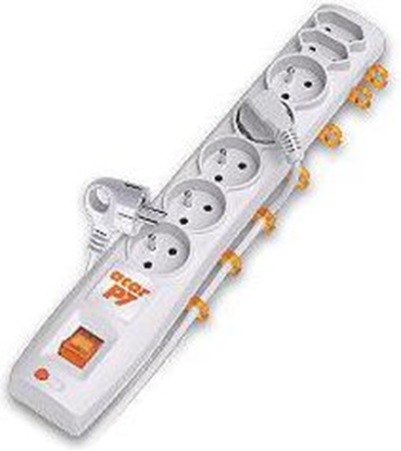 Picture of Listwa zasilajca Acar P7 przeciwprzepiciowa 7 gniazd 3 m szara (W0118)