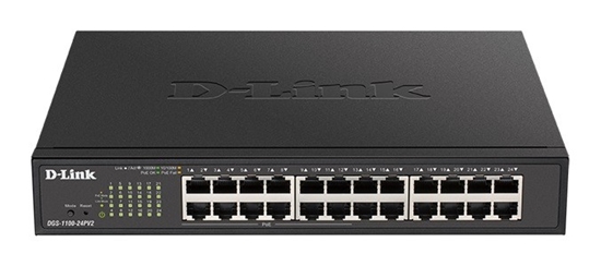 Picture of D-Link DGS-1100-24PV2 Vadīts L2 Gigabit Ethernet (10/100/1000) Power over Ethernet (PoE) Melns
