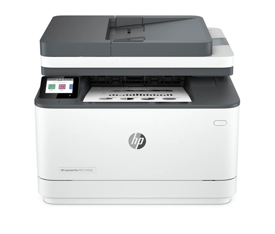 Picture of HP LaserJet Pro MFP 3102fdn Printer, Black and white, Printer for Small medium business, Print, copy, scan, fax, Automatic document feeder; Two-sided printing; Front USB flash drive port; Touchscreen