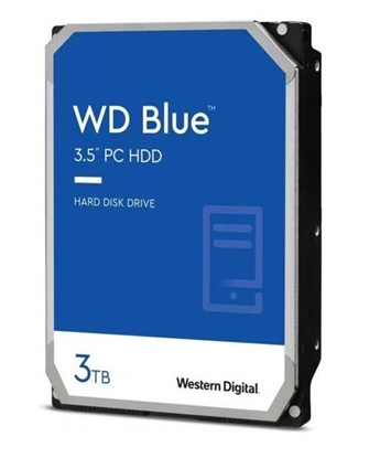 Attēls no HDD|WESTERN DIGITAL|Blue|3TB|SATA|256 MB|5400 rpm|3,5"|WD30EZAX