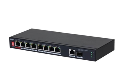Picture of Switch|DAHUA|PFS3110-8ET1GT1GF-96|Desktop/pedestal|8x10Base-T / 100Base-TX|1x10Base-T / 100Base-TX / 1000Base-T|2x1000Base-T|PoE ports 8|96 Watts|DH-PFS3110-8ET1GT1GF-96