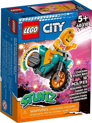 Изображение LEGO City Motocykl kaskaderski z kurczakiem (60310)
