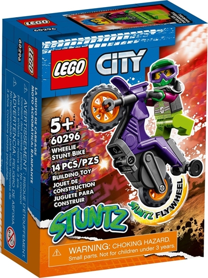 Изображение LEGO City Wheelie na motocyklu kaskaderskim (60296)