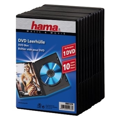 Изображение 1x10 Hama DVD-Jewel Case black                      51276