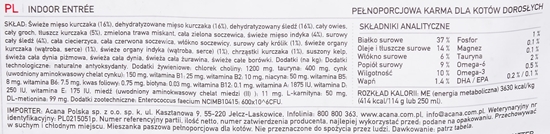 Picture of ACANA Indoor Entrée 4,5 kg