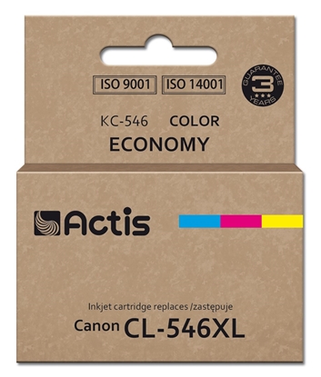 Изображение Actis KC-546 ink cartridge (Canon CL-546XL replacement; Supreme; 15 ml; 180 pages; magenta, blue, yellow).