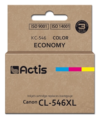 Изображение Actis KC-546 ink (Canon CL-546XL replacement; Supreme; 15 ml; 180 pages; magenta, cyan, yellow).