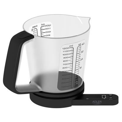 Attēls no Adler Kitchen scale with a measuring cup AD 3178 Maximum weight (capacity) 5 kg, Accuracy 1 g, Black