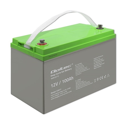 Picture of QOLTEC 53077 Deep Cycle Gel Battery 12V