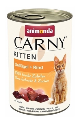 Attēls no ANIMONDA Carny Kitten Beef with poultry - wet cat food - 400g