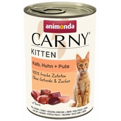 Attēls no ANIMONDA Carny Kitten Veal Chicken Turkey - wet cat food - 400g
