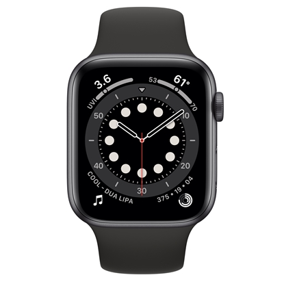 Attēls no Apple Watch Series 6 44mm Aluminium GPS+Cellular Space Gray (lietots, stāvoklis B)