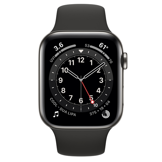 Picture of Apple Watch Series 6 44mm Stainless steel GPS+Cellular Graphite (lietots, stāvoklis A)