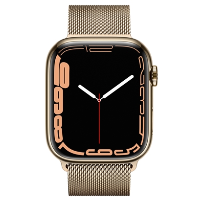 Изображение Apple Watch Series 7 45mm Stainless steel GPS+Cellular Gold (lietots, stāvoklis A)