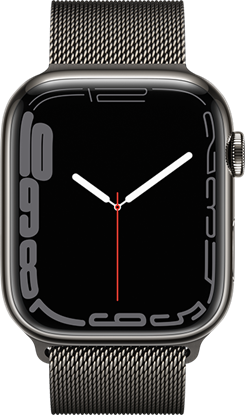 Изображение Apple Watch Series 7 45mm Stainless steel GPS+Cellular Graphite (lietots, stāvoklis A)