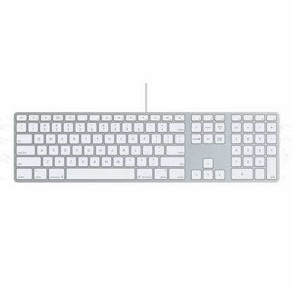Picture of Apple Wired Keyboard with Numeric Keypad Silver (lietots, stāvoklis B)