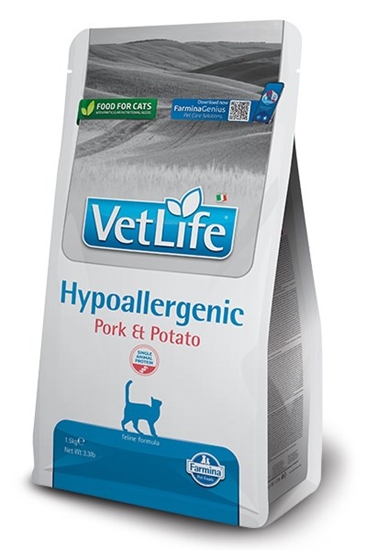Picture of FARMINA VET Life Hypoallergenic Feline Pork & Potato - dry cat food - 1.5 kg
