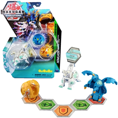 Picture of Bakugan Evolutions Starter Pack 3-Pack, Howlkor Ultra with Neo Pegatrix and Trox, Collectible Action Figures, Ages 6 and Up